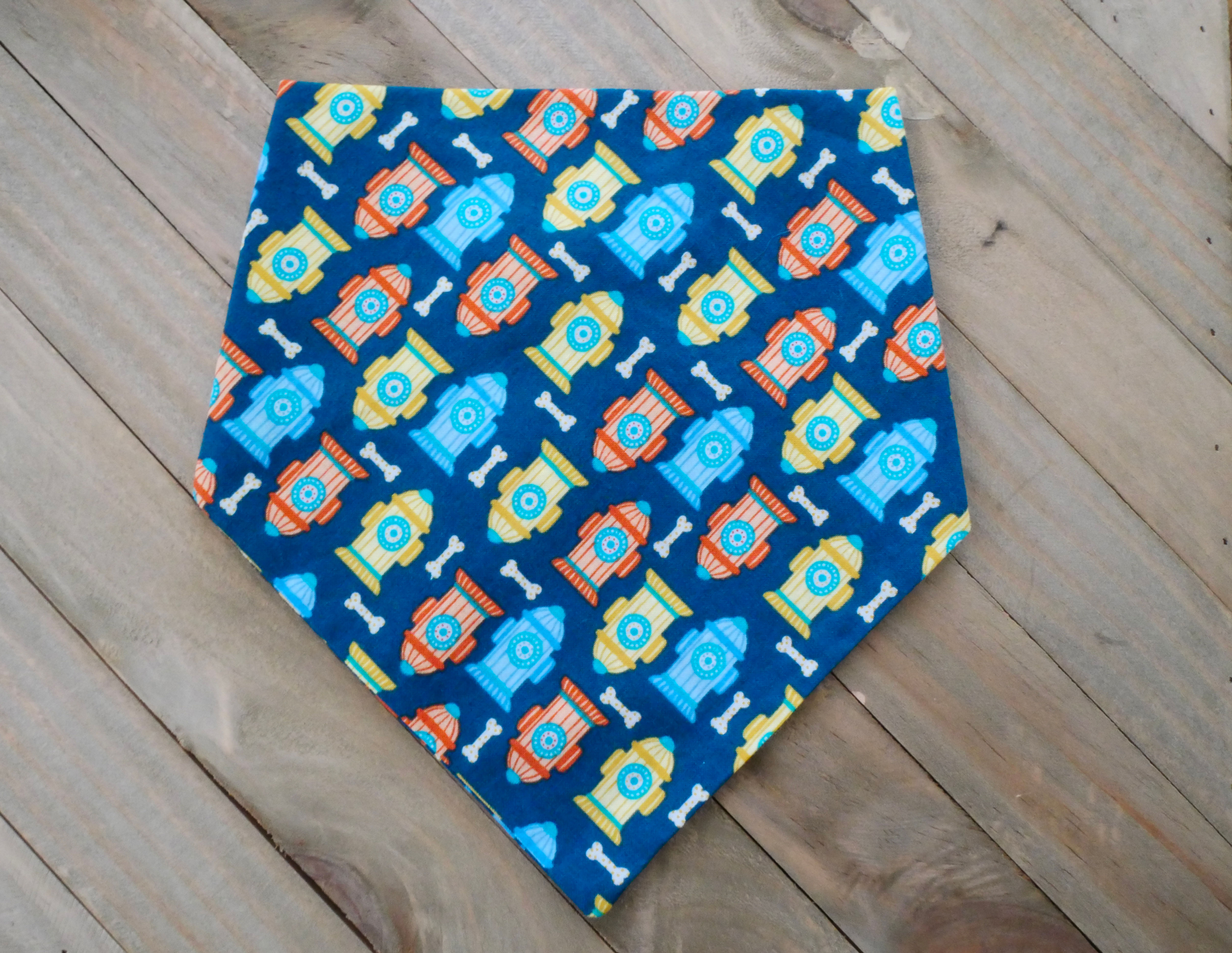 Mini fire hydrants and bones bandana