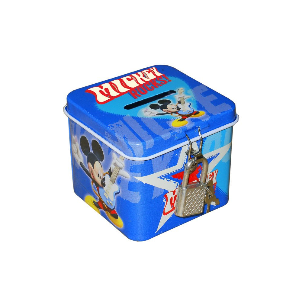 Cofre de Lata Quadrado Mickey