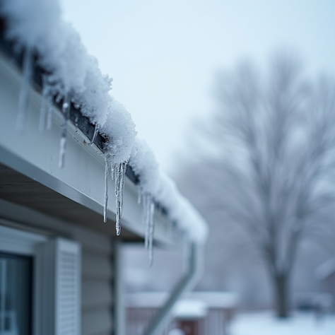 Ice Dam Formation on a Minnesota Home