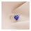 Miniatura: Anel coração Tanzanita cravejado, Prata 925