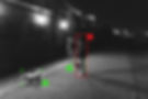 A person and animal being tracked on CCTV.