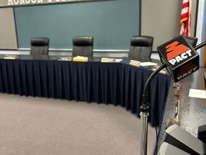 Reminder graphic for Monson Public Schools: School Committee Regular Business Meeting, Wednesday, October 22, 6:00–8:00 p.m., open to the public. Attend in person at 43 Margaret Street, Room 428, or join virtually using the Google Meet link in the agenda.