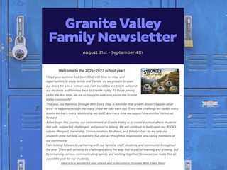 GVS –  Aug. 31 2026 Newsletter