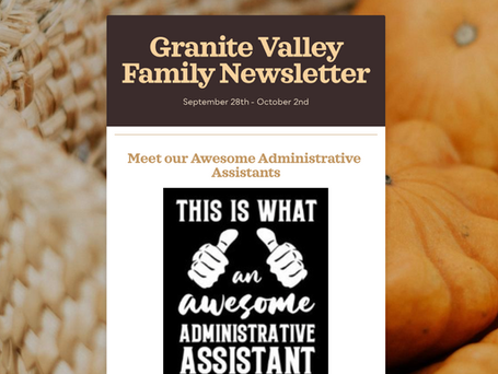GVS – Sep. 28 2026 Newsletter