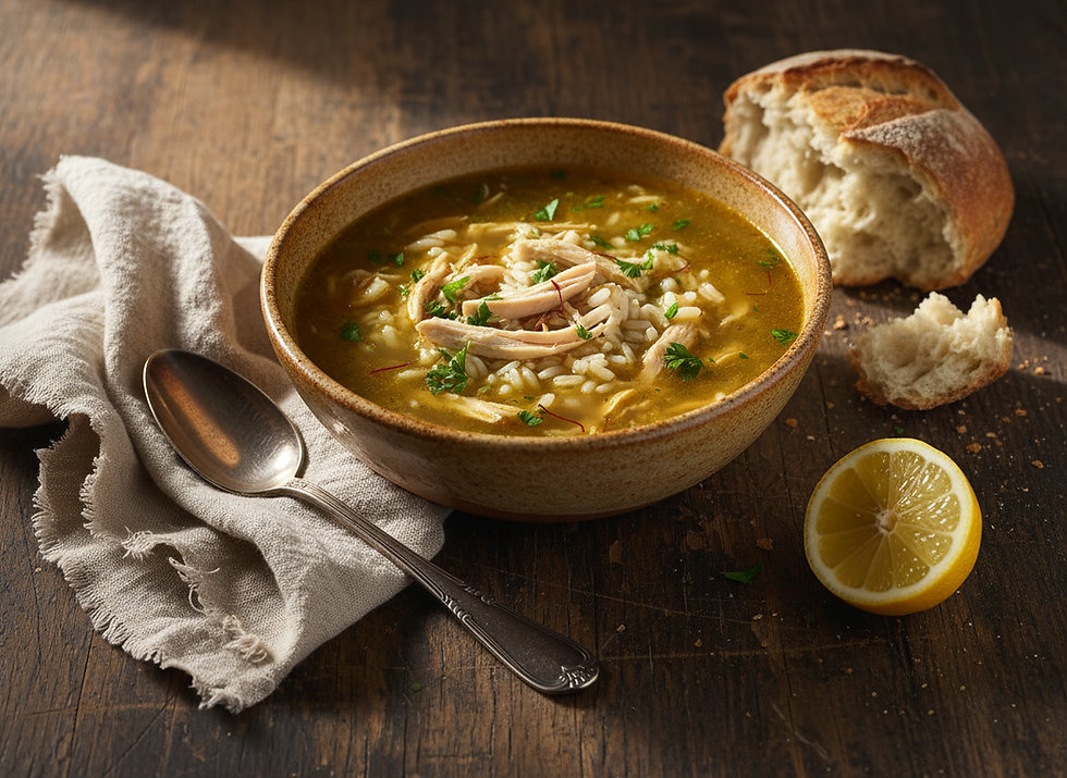 Saffron, Chicken and Rice Soup