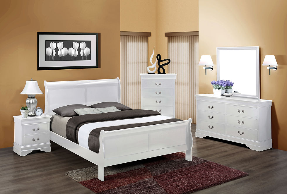 White Sleigh Bedroom Set