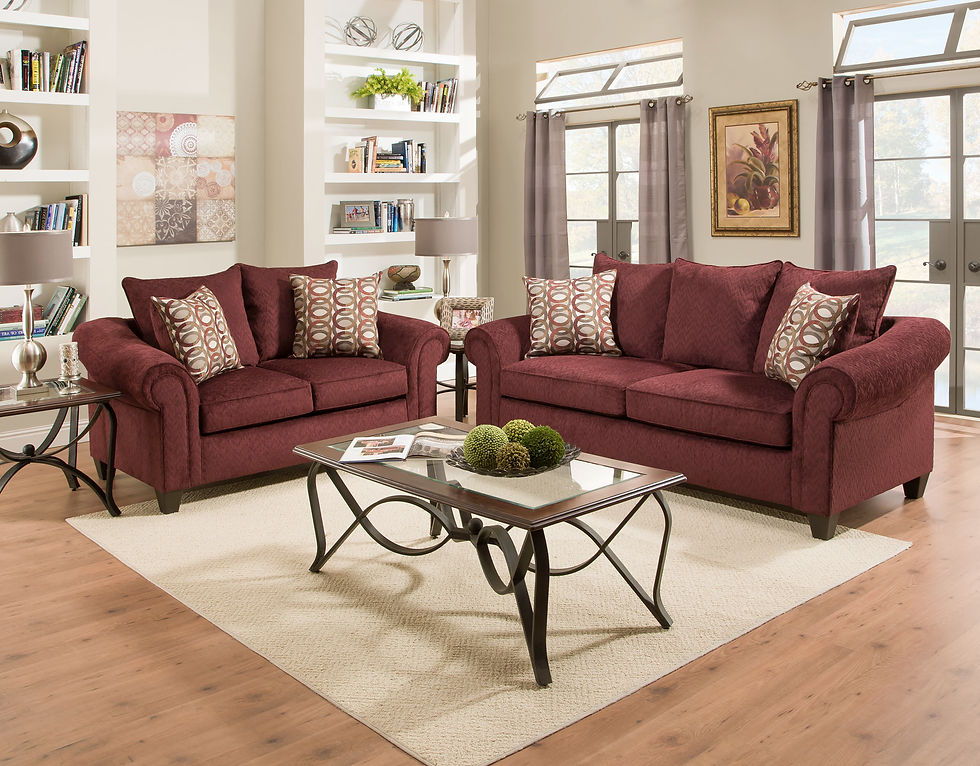 Red Sofa Set