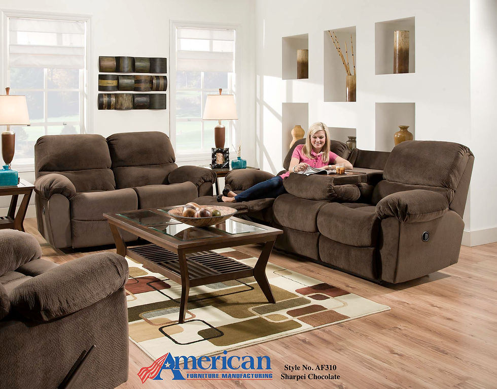 Chocolate Reclining Sofa & Love