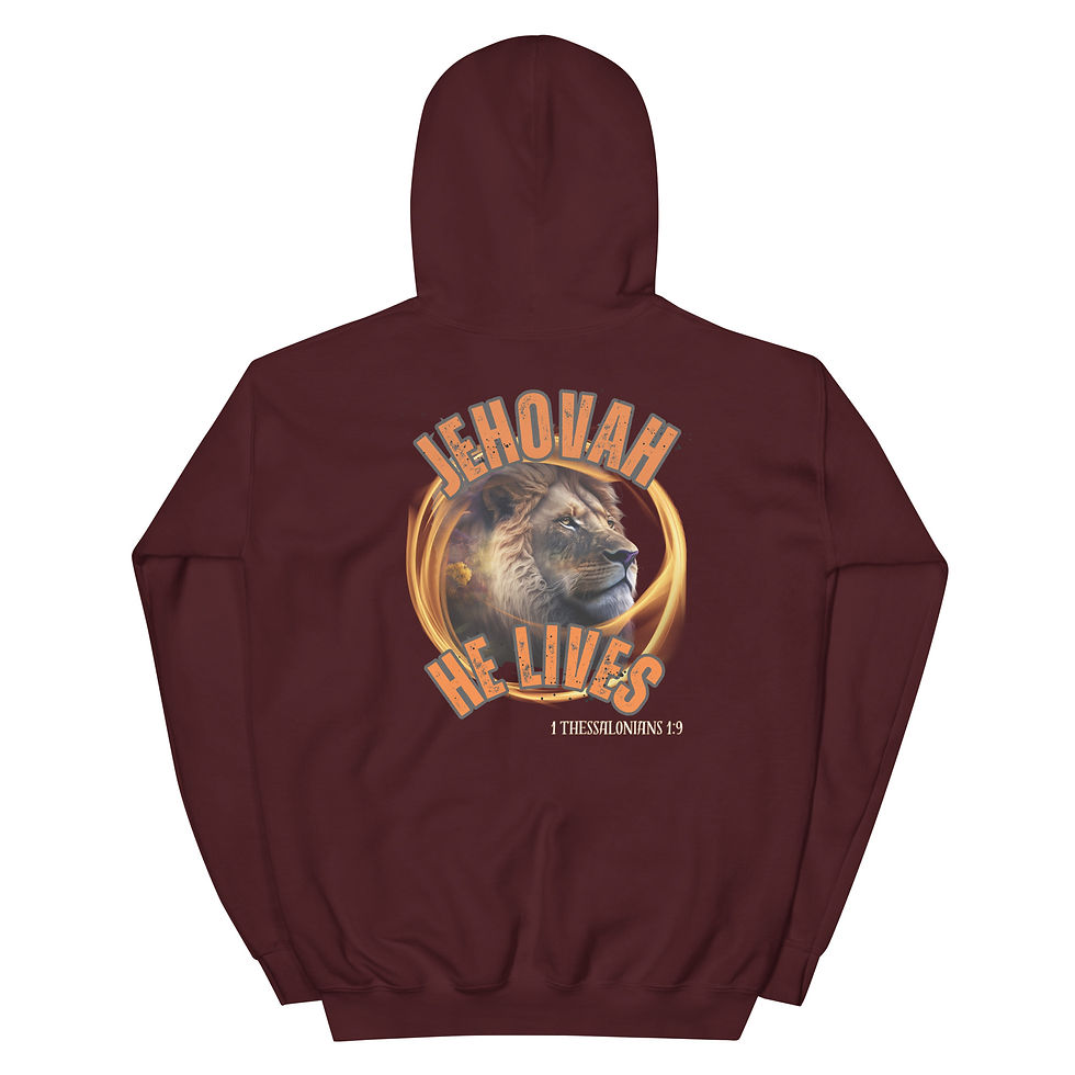 Thumbnail: ChristianWalk Jehovah lives back design hoodie
