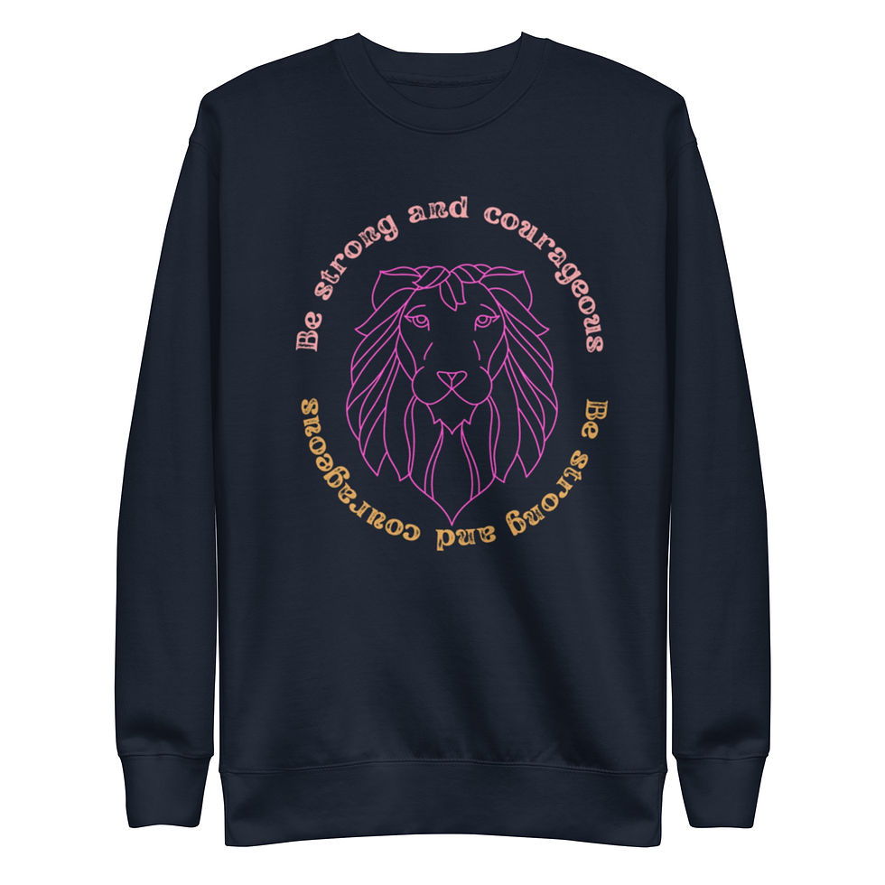 Thumbnail: ChristianWalk be strong and courageous design sweatshirt 