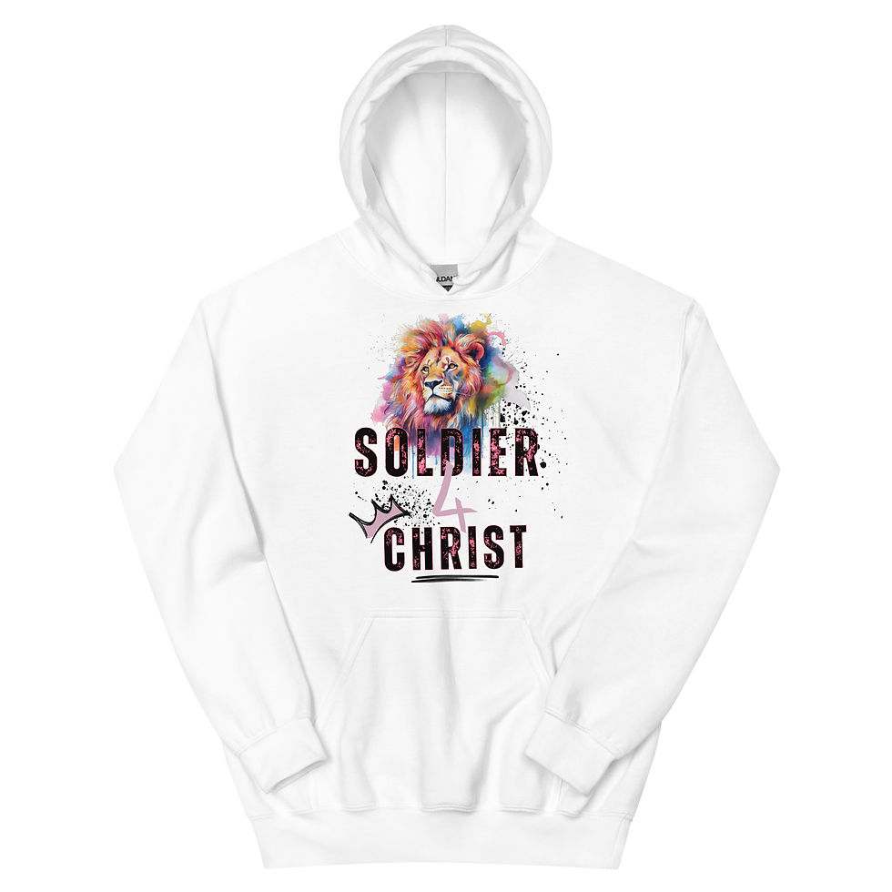 Thumbnail: ChristianWalk soldier for Christ front design hoodie