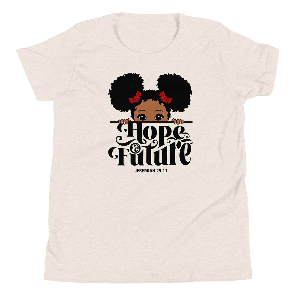 Thumbnail: ChristianWalk hope & a future front design youth Short Sleeve t-Shirt