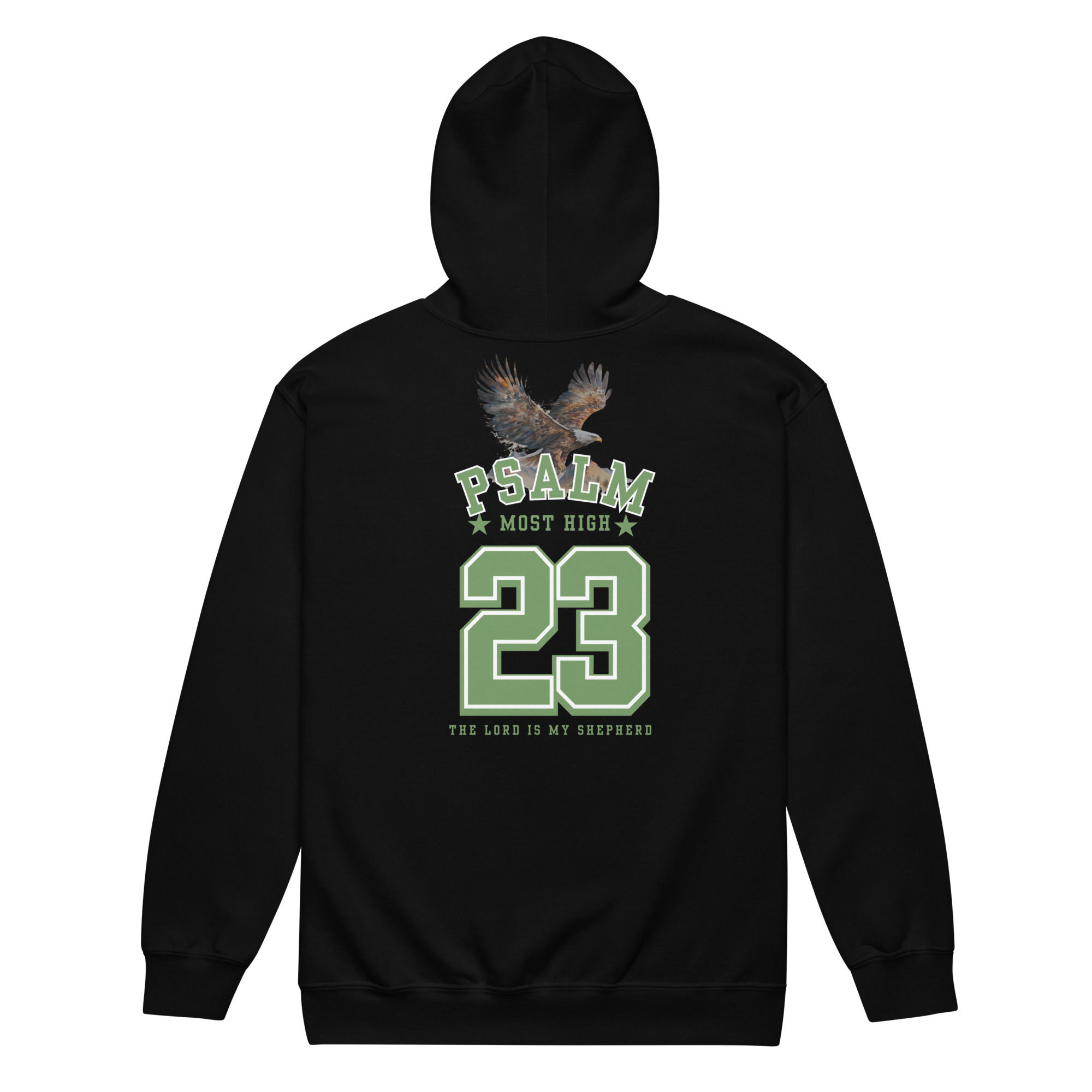 ChristianWalk Psalm 23 back design zip hoodie