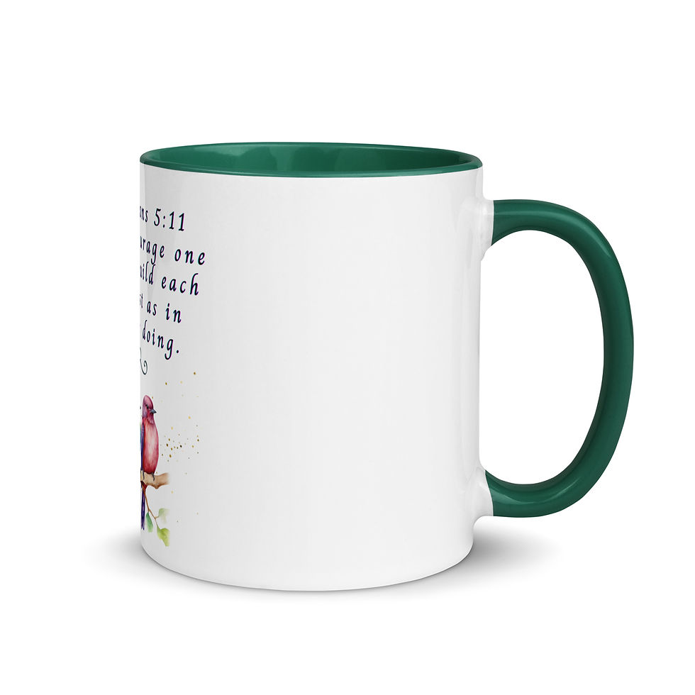 Thumbnail: ChristianWalk 1 Thessalonians 5:11 design color mug