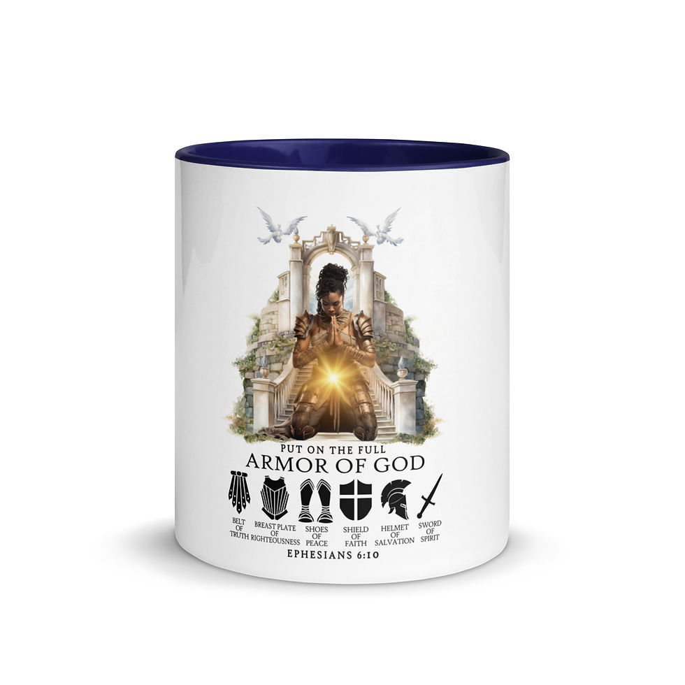 Thumbnail: ChristianWalk armor of God design color mug