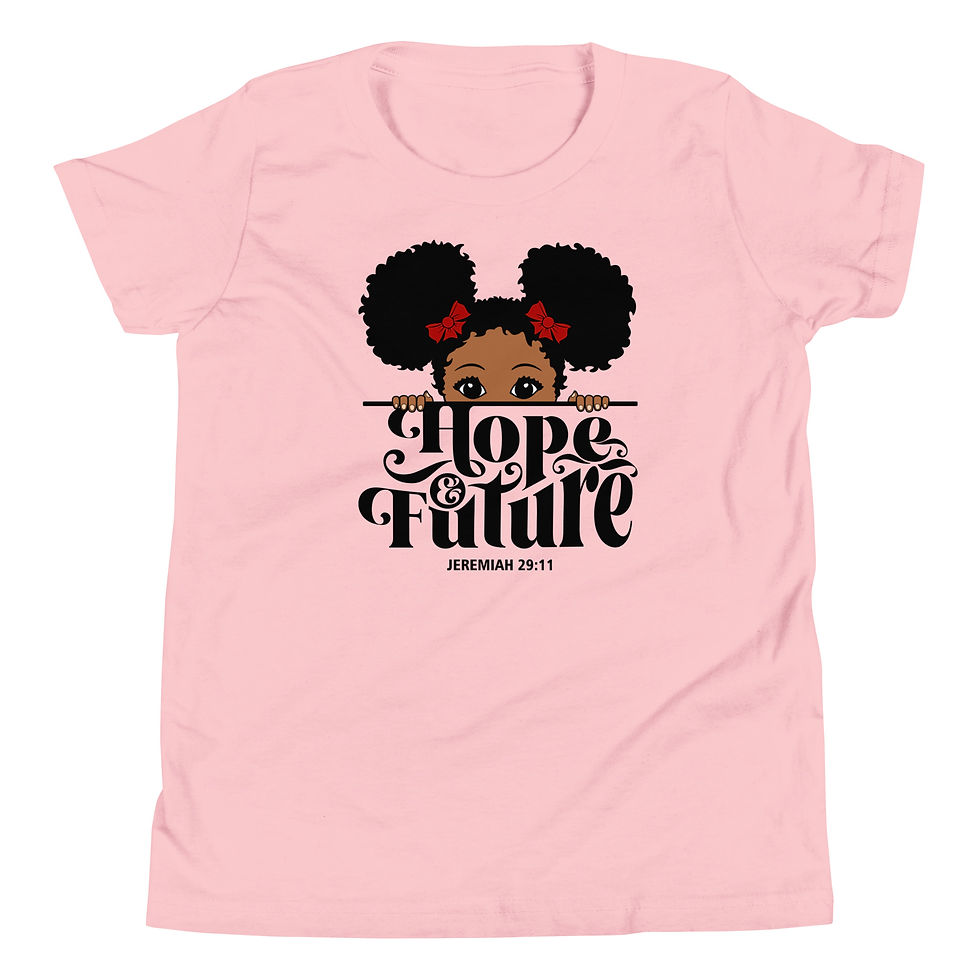 Thumbnail: ChristianWalk hope & a future front design youth Short Sleeve t-Shirt