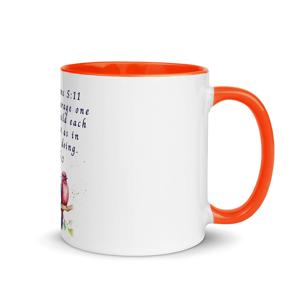 Thumbnail: ChristianWalk 1 Thessalonians 5:11 design color mug