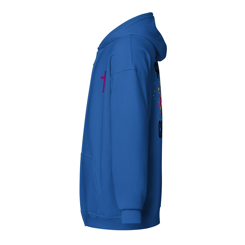 Thumbnail: ChristianWalk redeemed in Christ Jesus front & back design zip hoodie