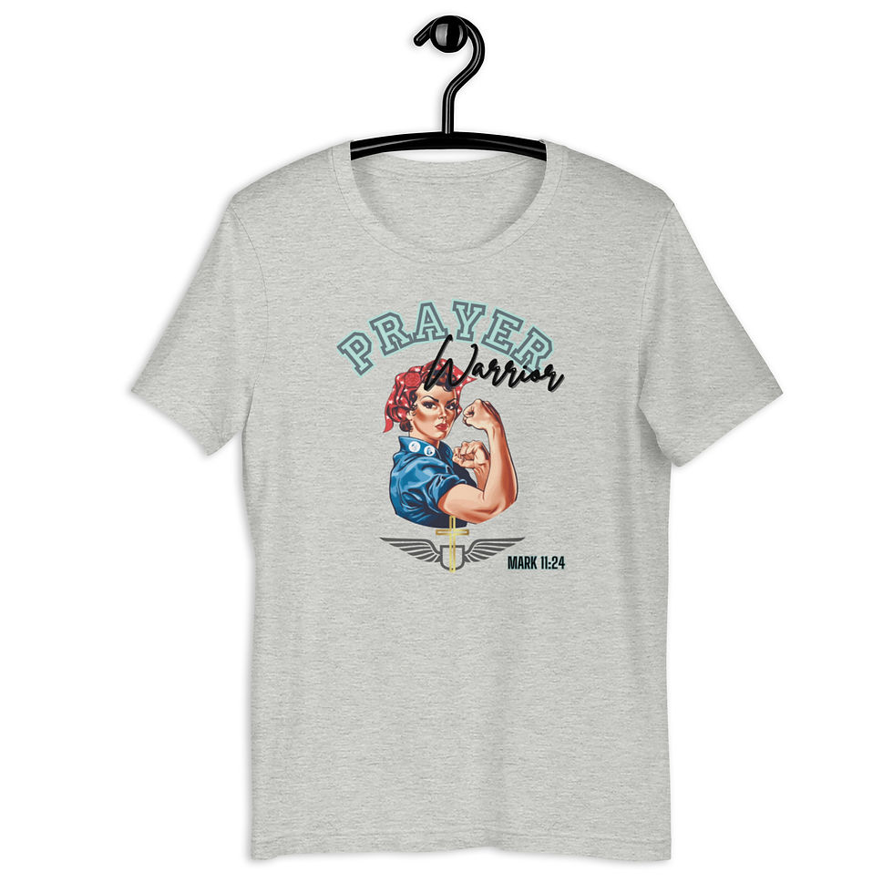 Thumbnail: ChristianWalk prayer warrior front design t-shirt
