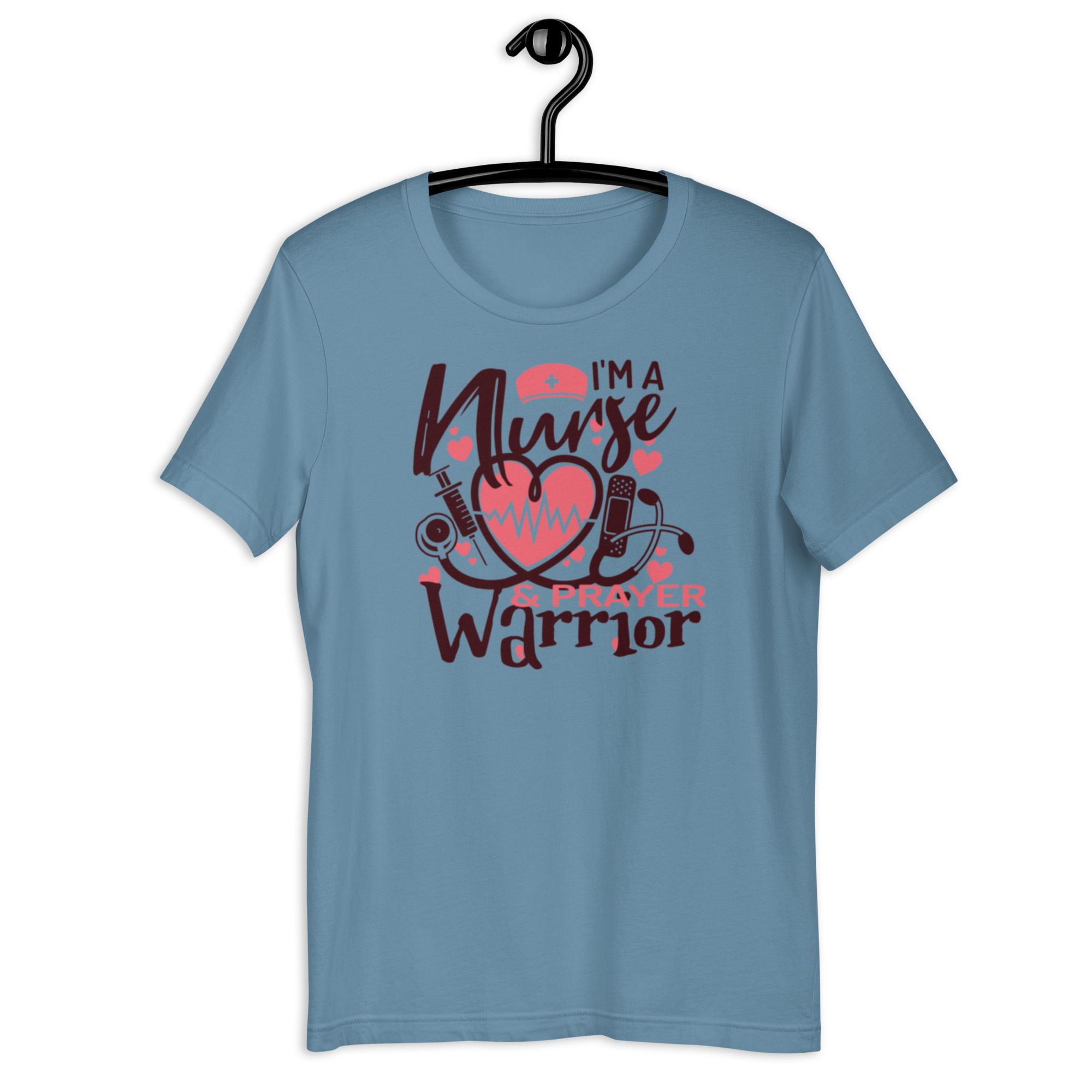 ChristianWalk I'm a nurse & prayer warrior front design t-shirt