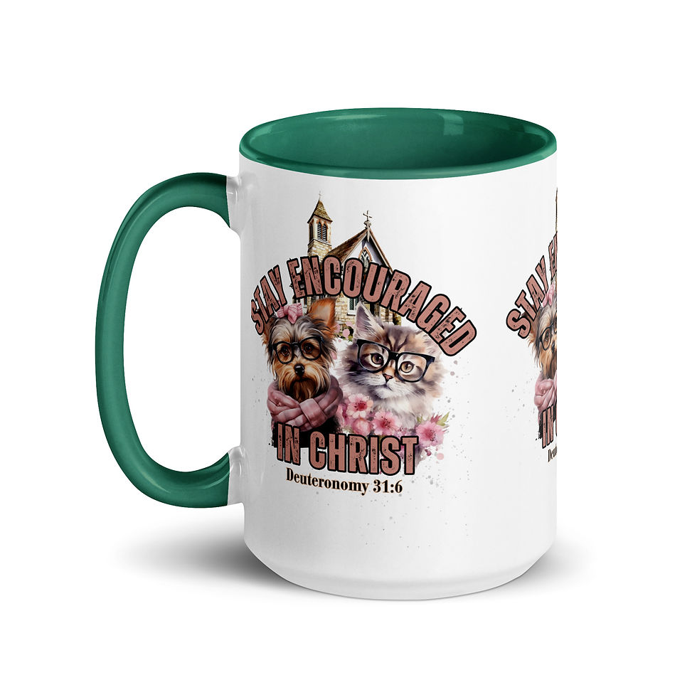 Thumbnail: ChristianWalk stay in encouraged in Christ design color mug
