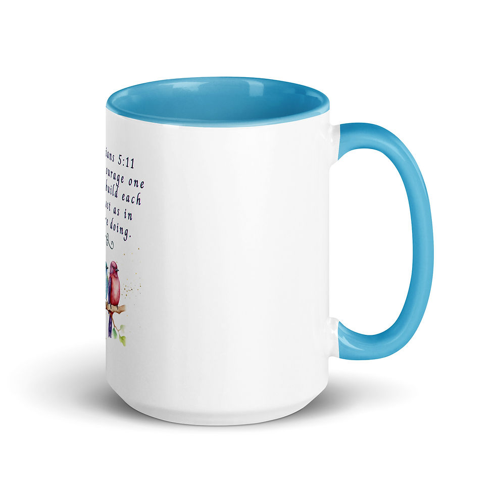 Thumbnail: ChristianWalk 1 Thessalonians 5:11 design color mug