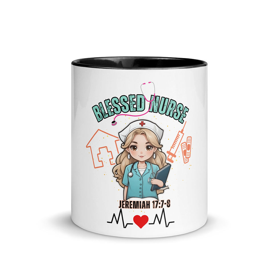 Thumbnail: ChristianWalk blessed nurse design color mug