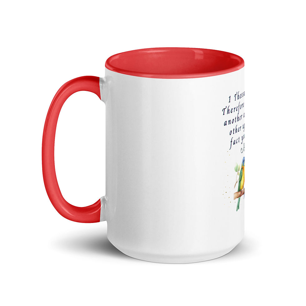 Thumbnail: ChristianWalk 1 Thessalonians 5:11 design color mug