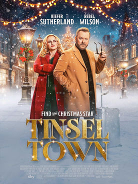 Tinsel Town movie poster features Rebel Wilson and Kiefer Sutherland ABOUT Christmas.