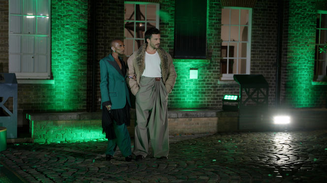 Videographer filming talent on a red carpet event for social media and press kit content. Cynthia Erivo and Jonathon Bailey