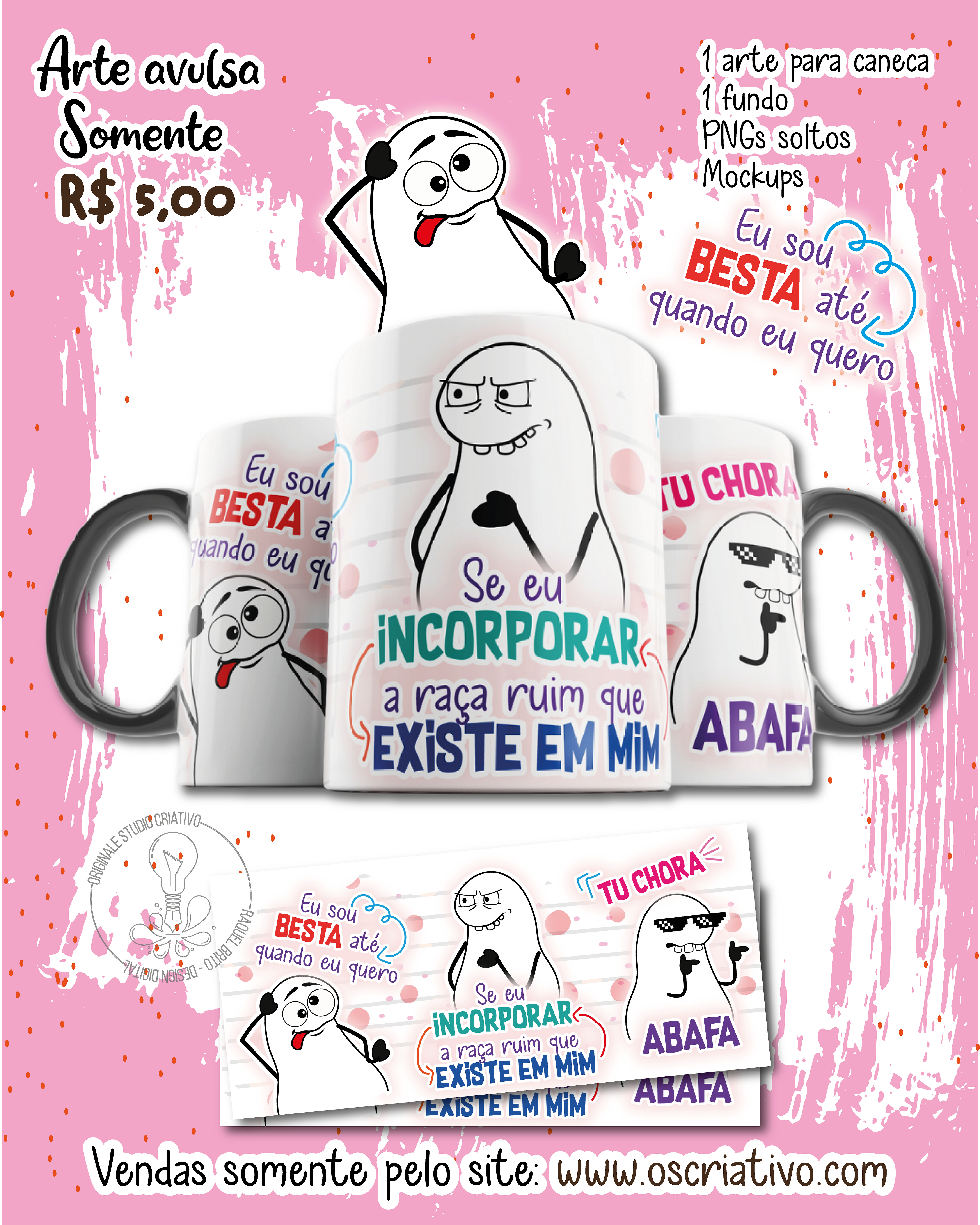 Arte para caneca - Sou besta - Abafa