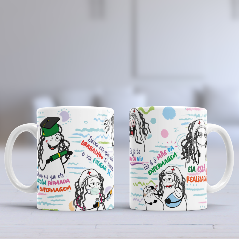 Miniatura: Arte para caneca -Enfermeira Recém Formada