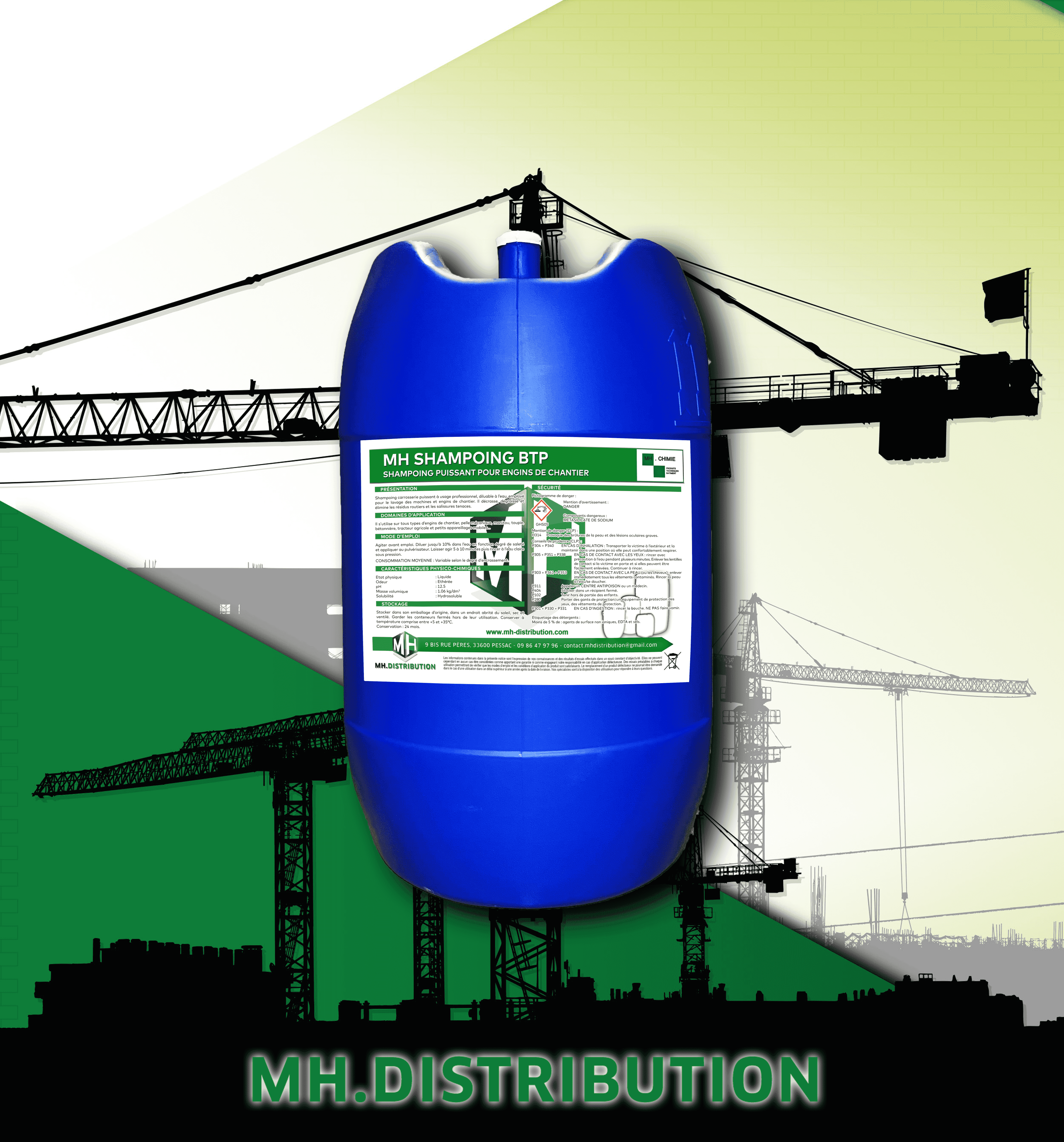 MH SHAMPOING BTP /// Shampoing pour engins de chantier BTP 1/10