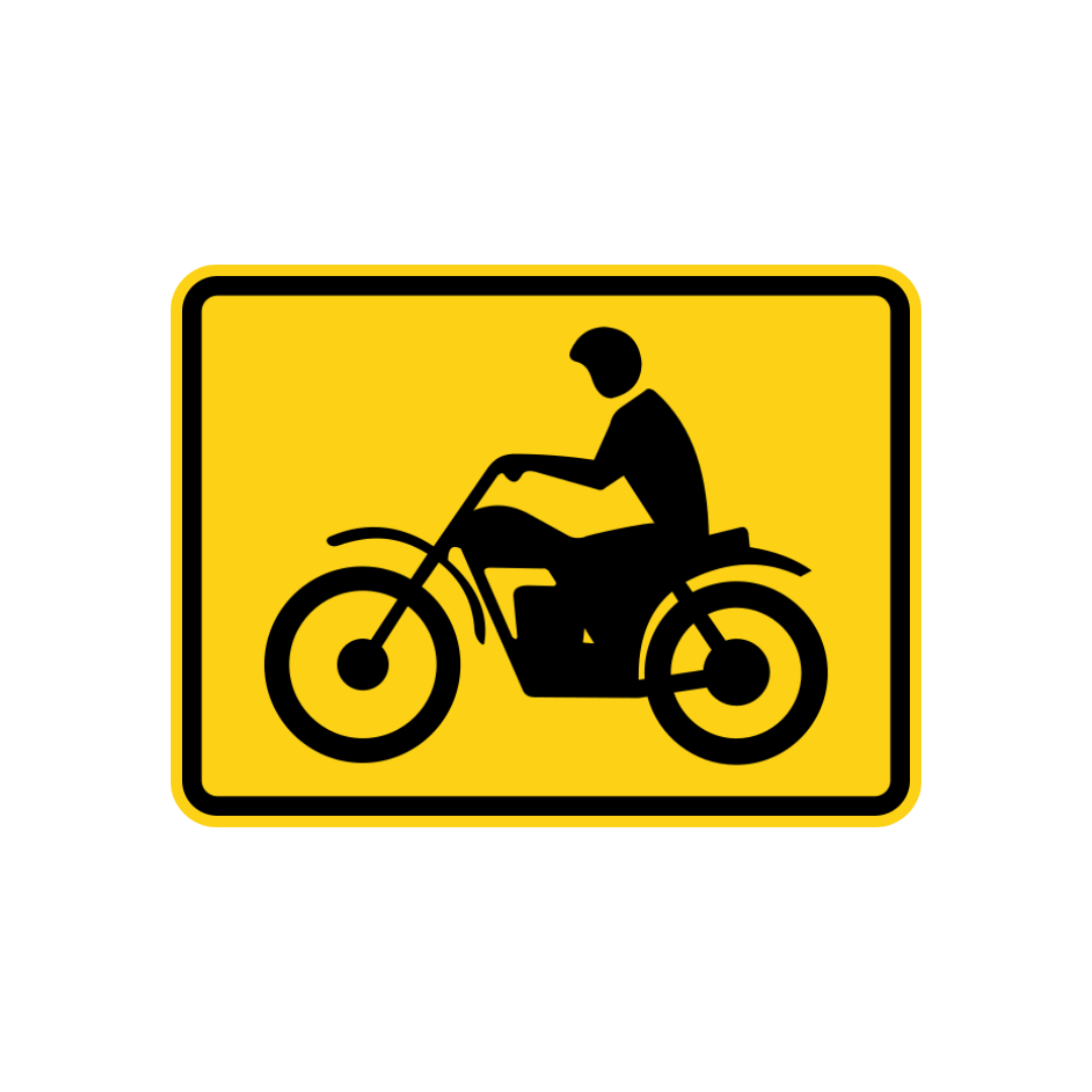 W8-15P “Motorcycle” Plaque Sign