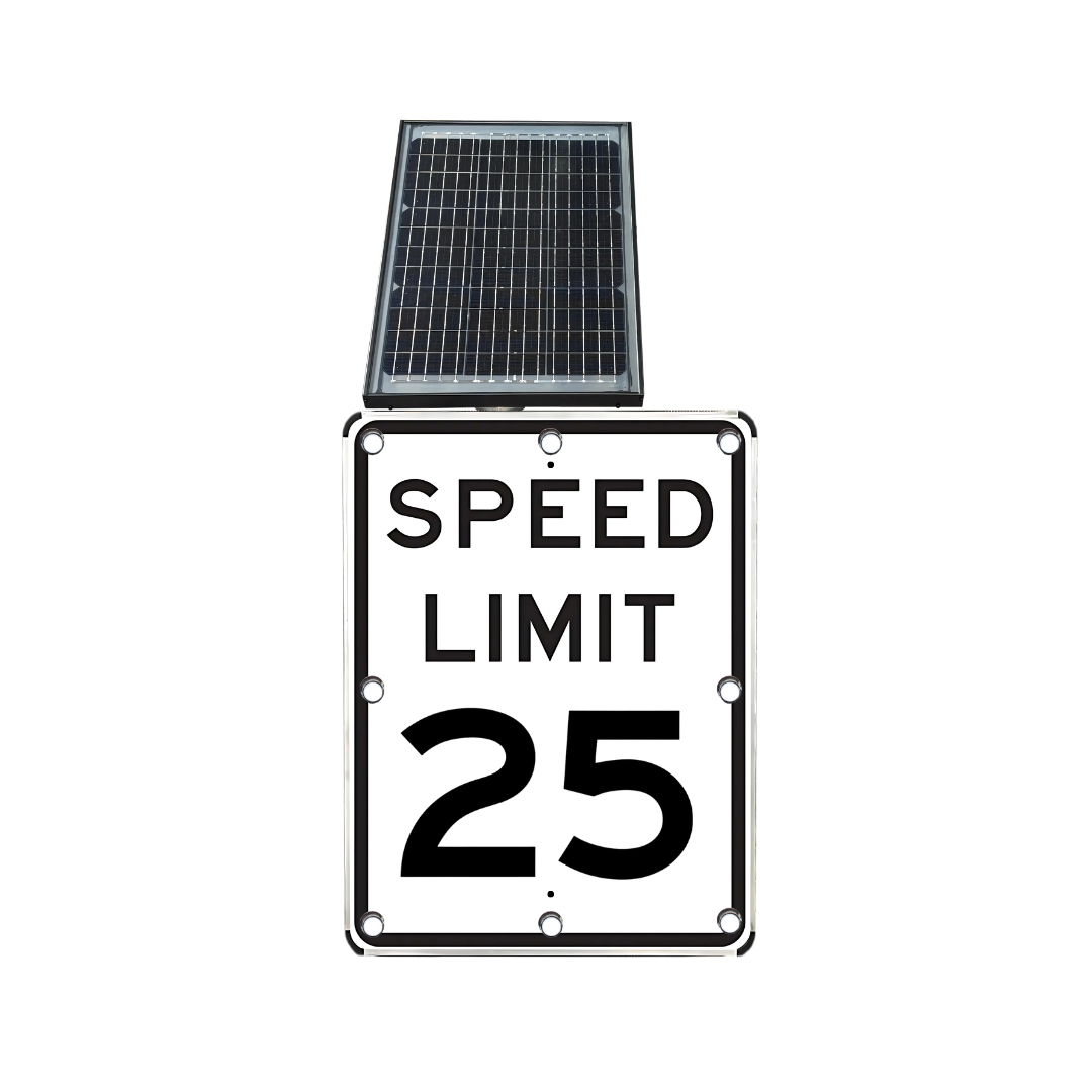 R2-1 "Speed Limit 25" Solar LED Sign