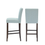 Thumbnail: Set of Light Blue High Back Wood Frame Bar Stool Chairs (Pay in Person)