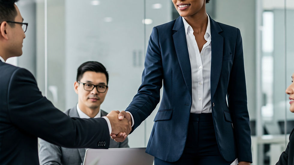 High angle view of a modern office space