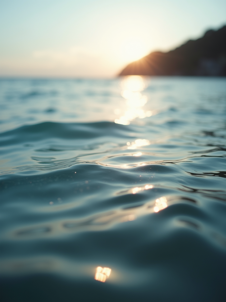 Soft morning sunlight reflects off the gentle ripples of the North Sea.