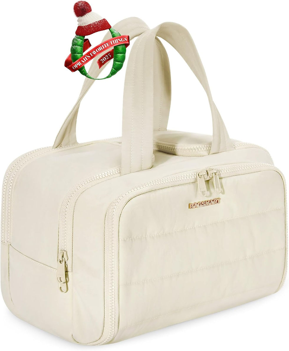 cream ivory bagsmart travel toiletry bag cosmetic bag