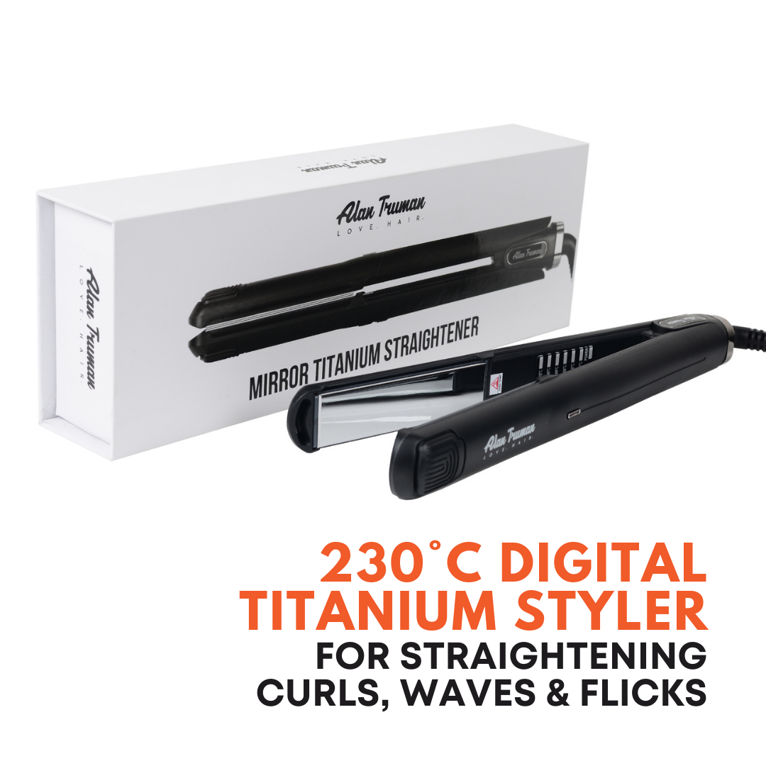 Mirror titanium hair straightener clearance