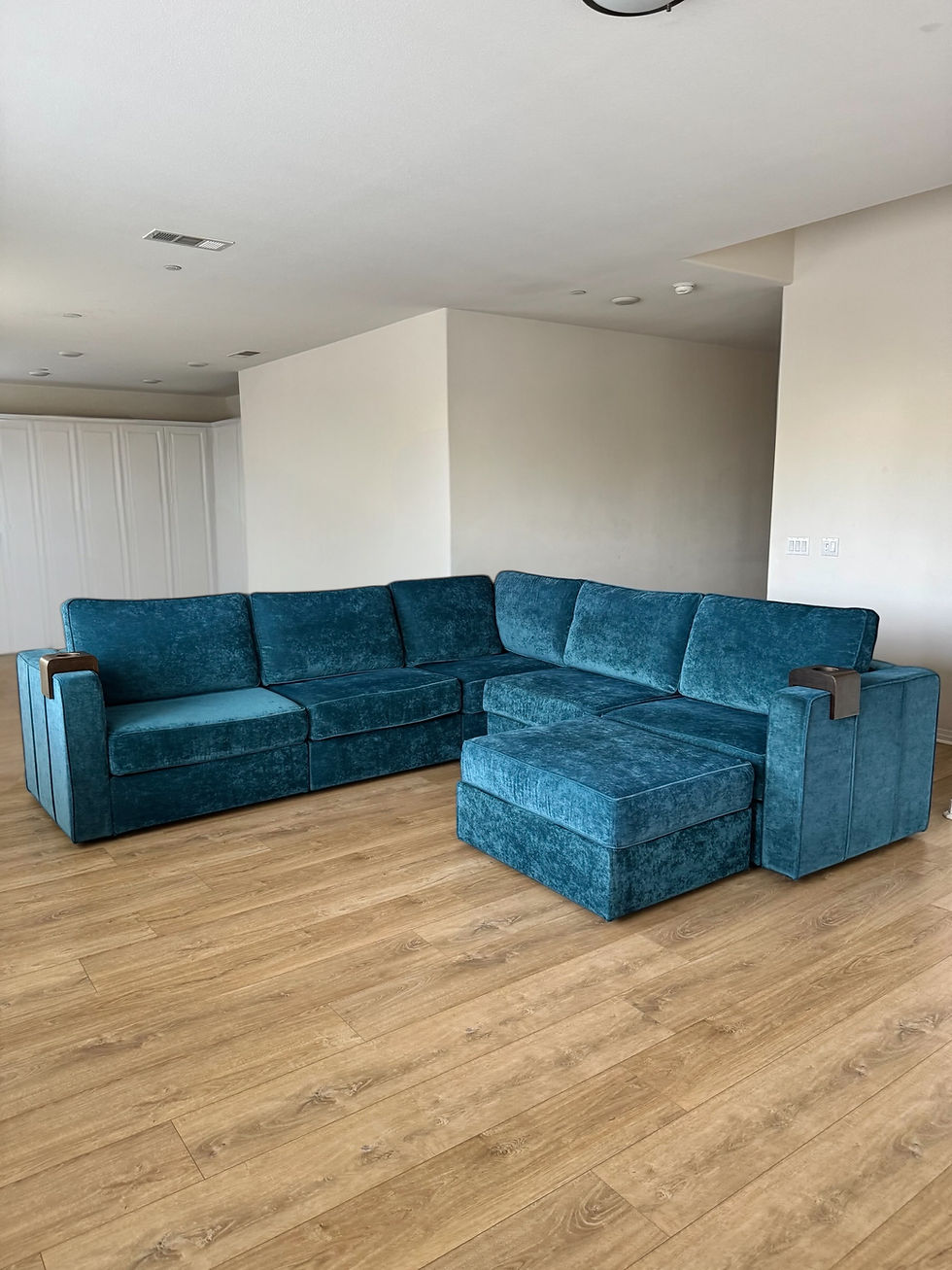 Thumbnail: Lovesac Mediterranea Corded Velvet 6 Seat 8 Side Sactional