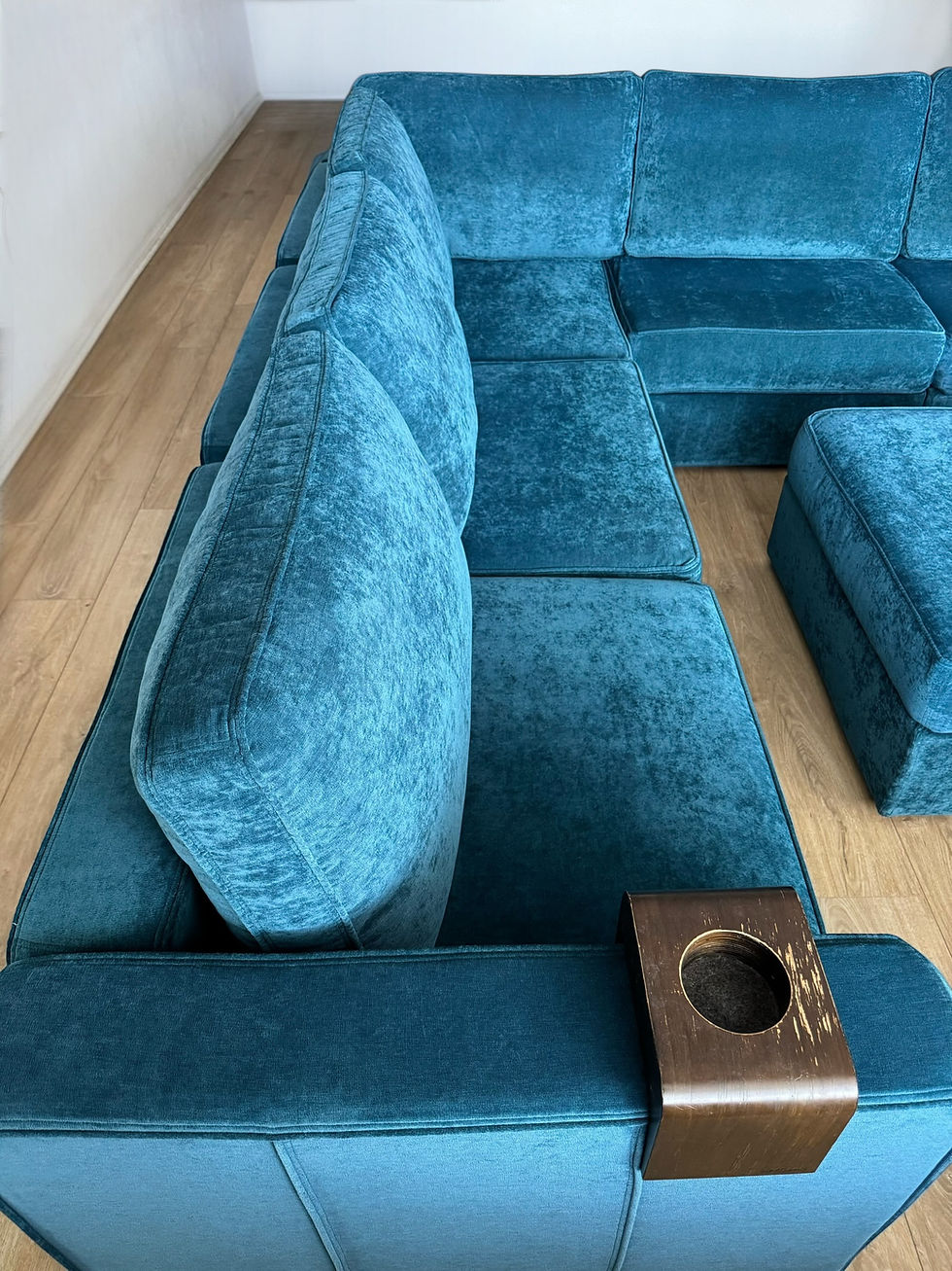 Thumbnail: Lovesac Mediterranea Corded Velvet 6 Seat 8 Side Sactional
