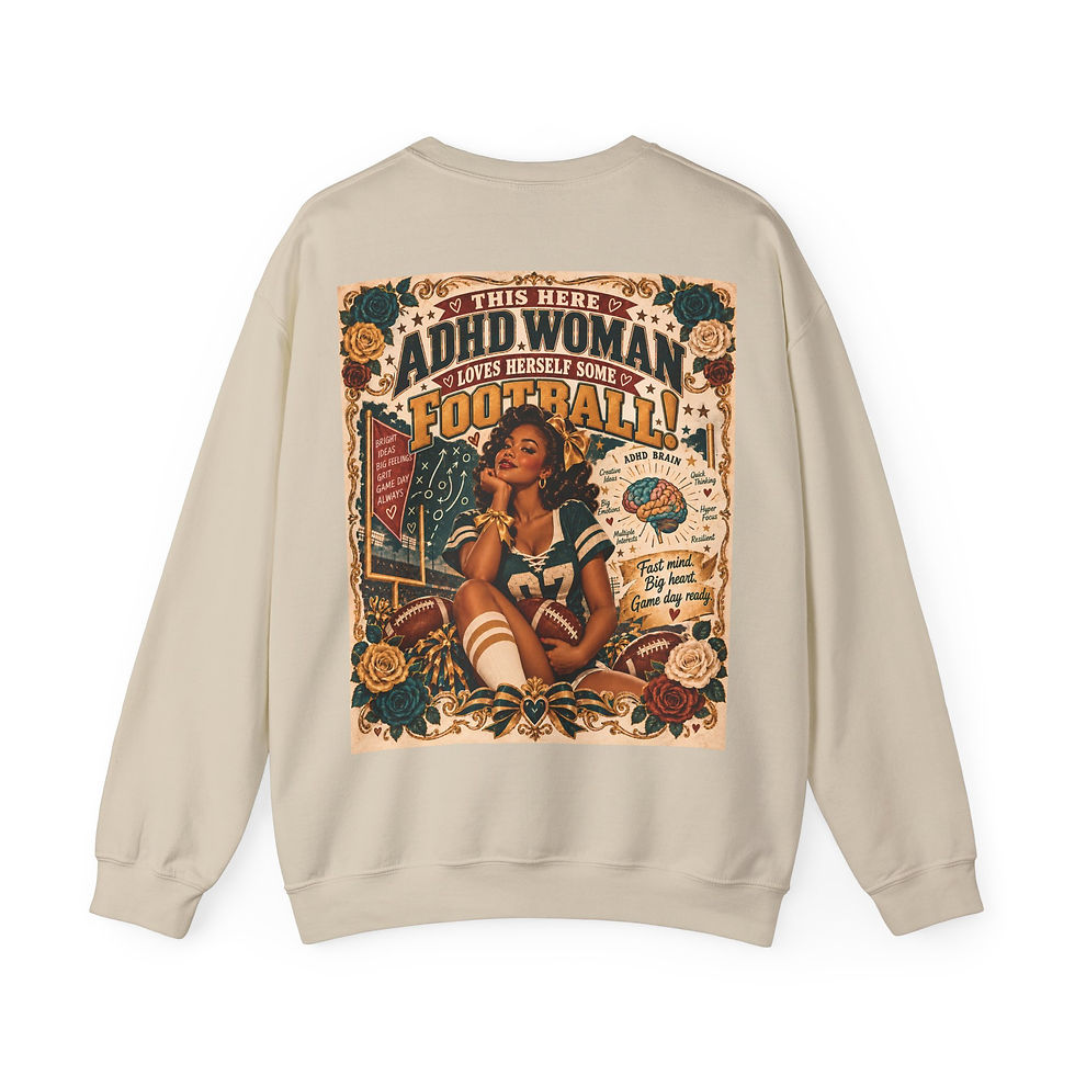 Thumbnail: An ADHD Black Woman That Loves Football Sweater