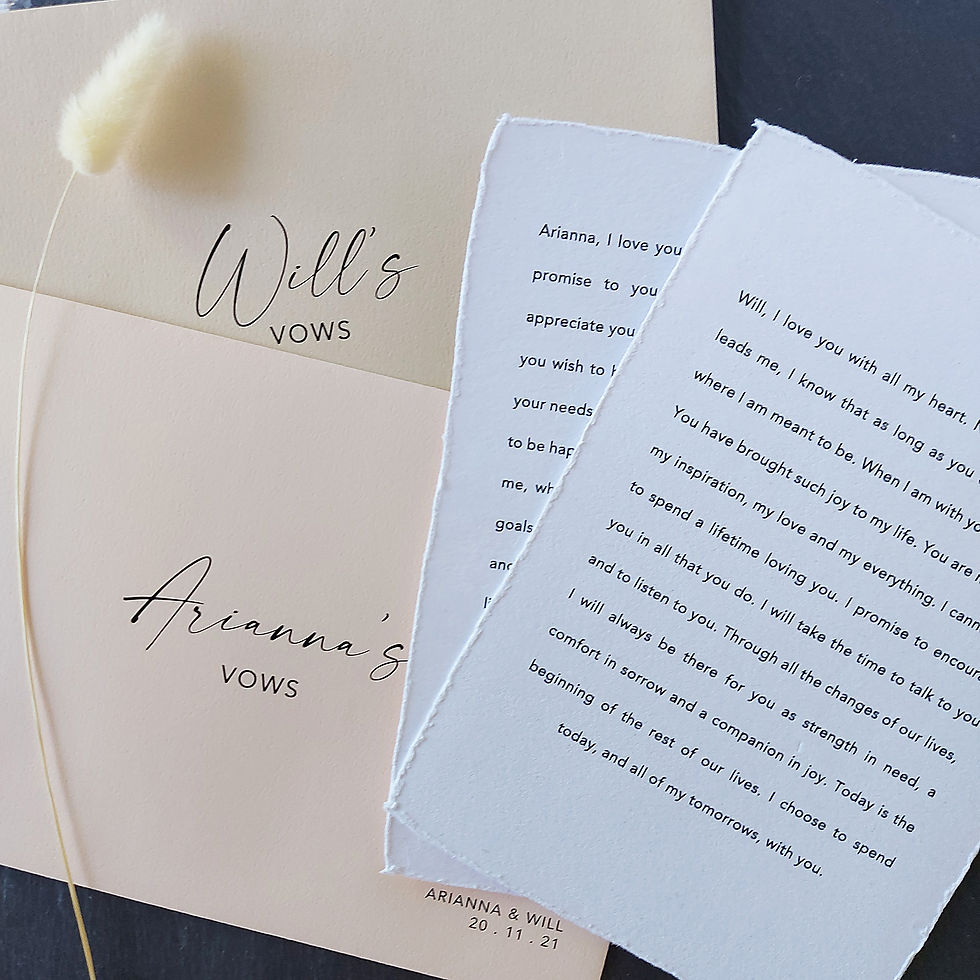 Thumbnail: Wedding Vow Cards (set of 2)