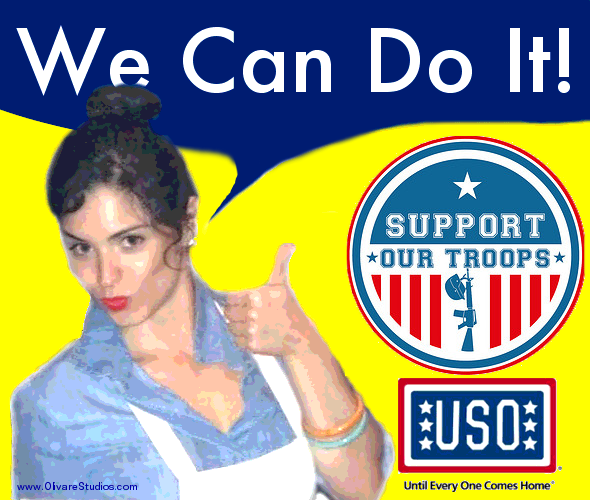 USO troop support poster