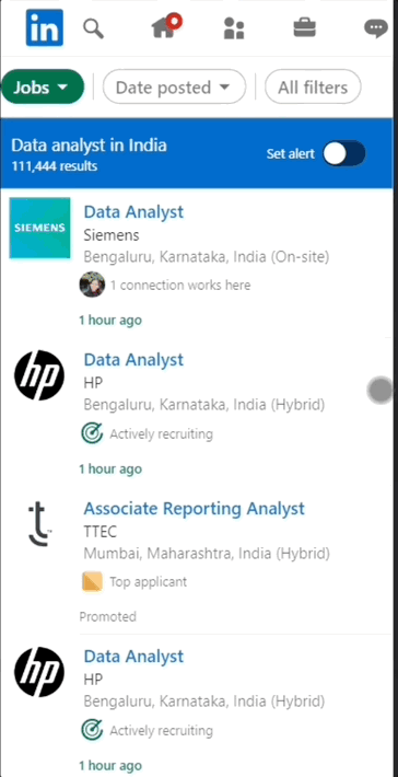 Usability Testing on LinkedIn - 1