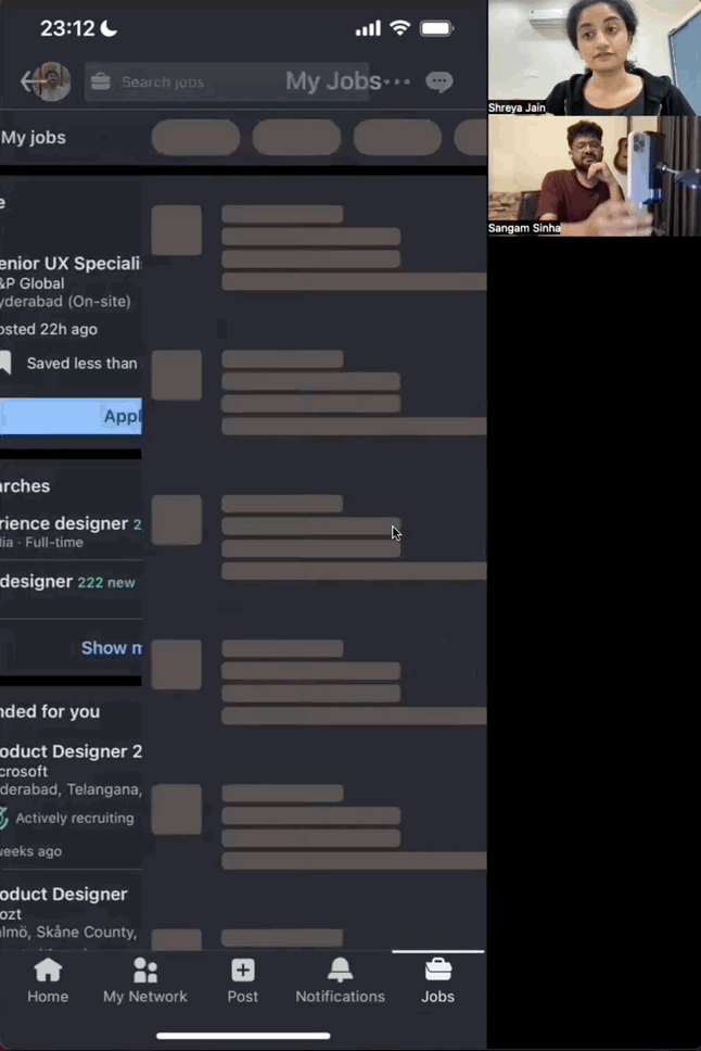 Usability Testing on LinkedIn - 1