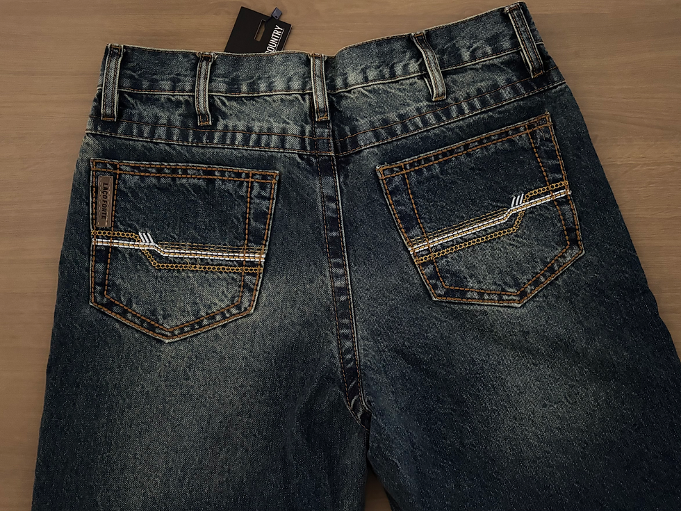 Miniatura: Calça laço forte bordado dourado e branco 