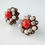 Thumbnail: Red Crystal Rhinestone Earrings