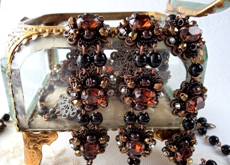 Thumbnail: Chocolate Rhinestone Bracelet